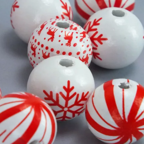 Skandináv karácsonyi fagolyó 25mm 10db/csomag