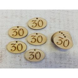   Natúr fa - Évfordulós gravírozott ovál táblák 10db/csomag