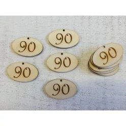   Natúr fa - Évfordulós gravírozott ovál táblák 10db/csomag