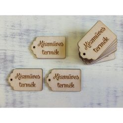   Natúr fa - "Kézműves termék" scrapbook tábla 10db/csomag