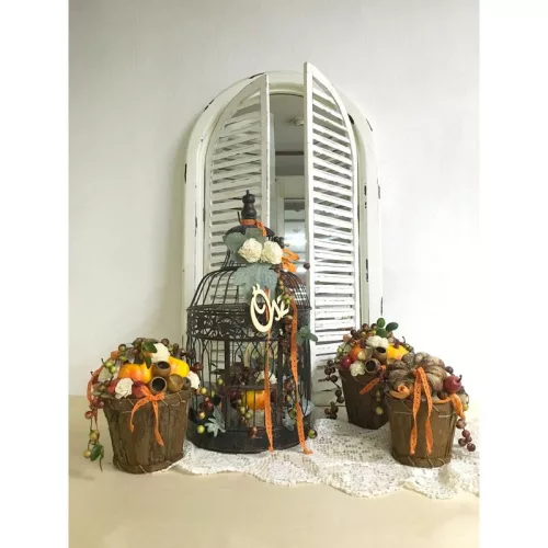 Natúr fa - Ősz felirat 9,5cm 5db/csomag