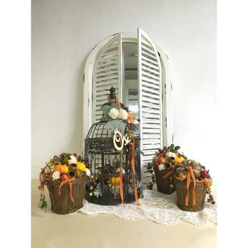 Natúr fa - Ősz felirat 5cm 5db/csomag