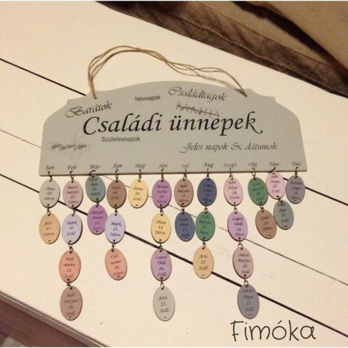 Natúr fa - Naptár tábla + 12db táblácska