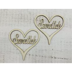 "Szeretlek" felirat szívben 2db/csomag