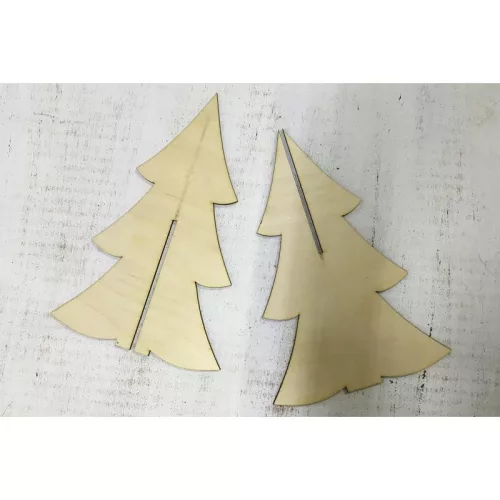 Natúr fa - 3D fenyő 24cm