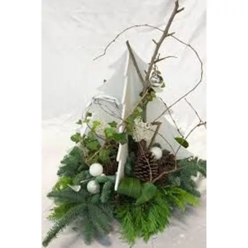 Natúr fa - 3D fenyő 24cm