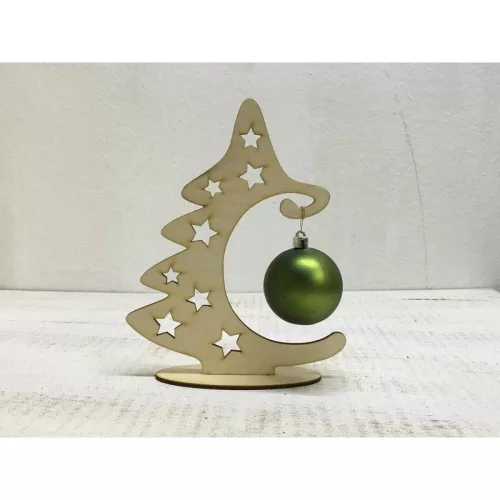 Natúr fa - Gömbtartó fenyő 21cm