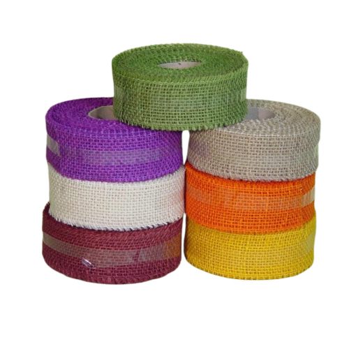 Juta szalag 7db/szett vegyes színben - OKOSÁR!