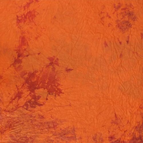 Gyűrt, merített papír narancs-bordó 1ív