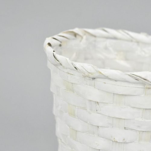 Bambusz kaspó fehér 16cm