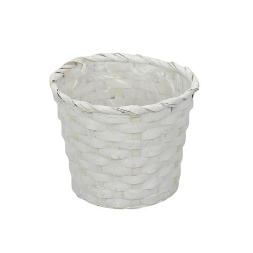 Bambusz kaspó fehér 16cm