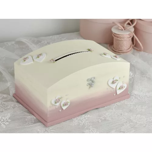 Fa szívek fehér 3cm 40db/csomag