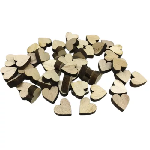 Fa szív 2cm 50db/csomag