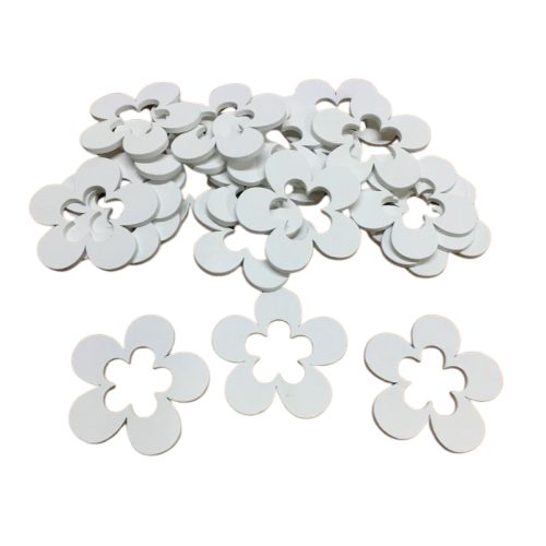 Fa virág lukas fehér 5cm 20db/csomag