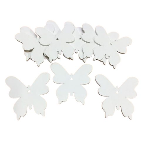 Fa pillangó fehér 7cm 10db/csomag