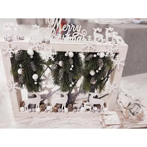 Fehér rénszarvas 5cm 15db/csomag