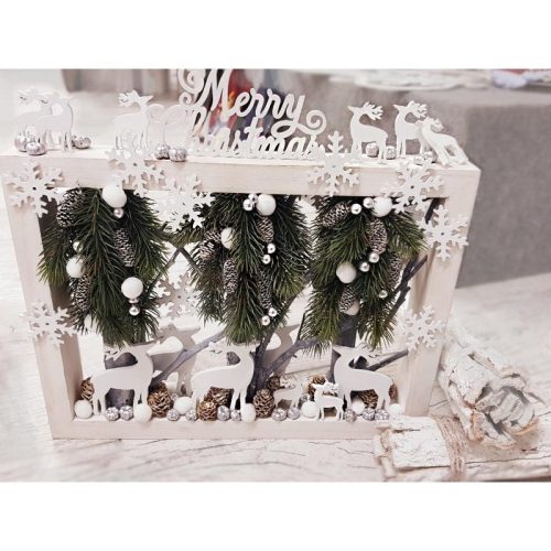 Fehér rénszarvas 3cm 30db/csomag