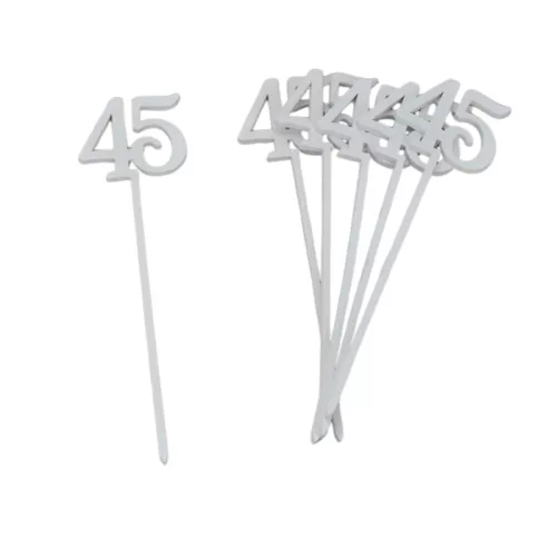 Beszúrható számok 45-ös fehér 6db/csomag