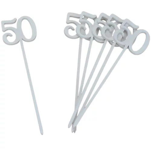 Beszúrható számok 50-es fehér 6db/csomag