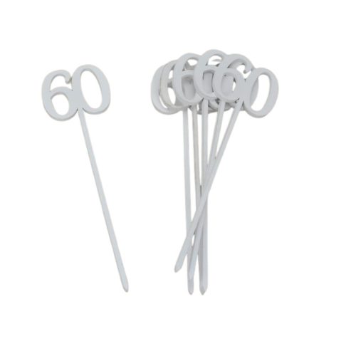 Beszúrható számok 60-as fehér 6db/csomag