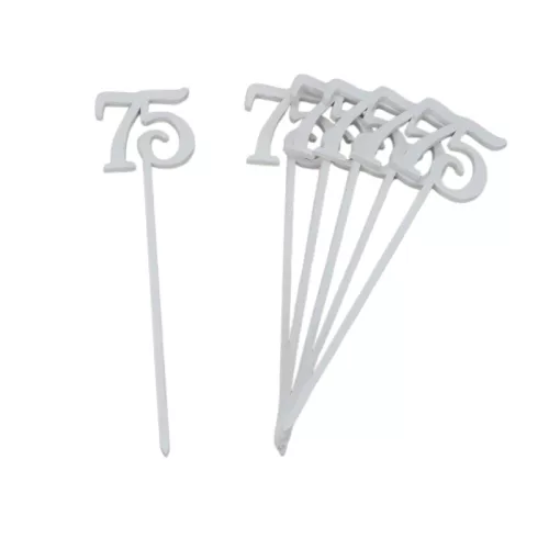 Beszúrható számok 75-ös fehér 6db/csomag