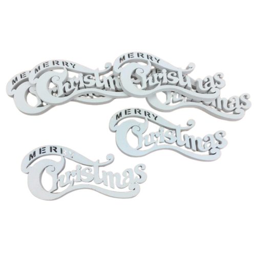 Merry Christmas íves fehér kicsi 6db/csomag