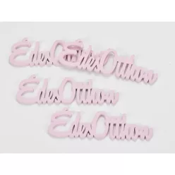 Fa "Édes Otthon" felirat pink 15cm 4db/csomag