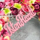 Fa "Isten Hozott" felirat vegyes szín 15cm 4db/csomag (200/#)