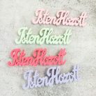 Fa "Isten Hozott" felirat vegyes szín 15cm 4db/csomag (200/#)