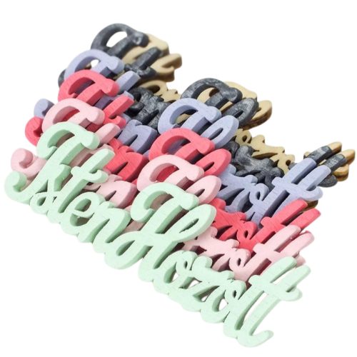 Fa "Isten Hozott" felirat vegyes színek 10cm 6db/csomag