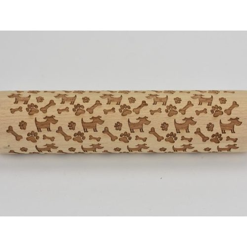 Kekszmintázó sodrófa - Kutyás 38cm