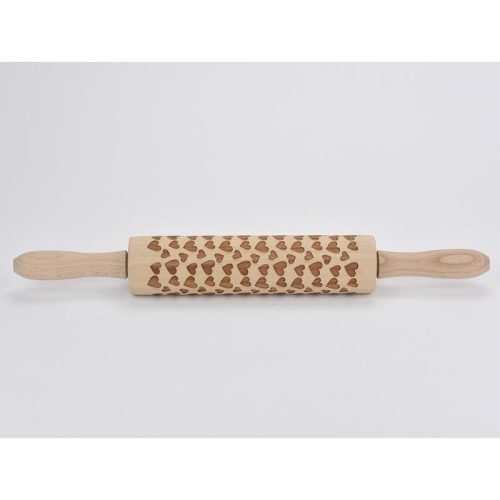 Kekszmintázó sodrófa - Szíves 38cm