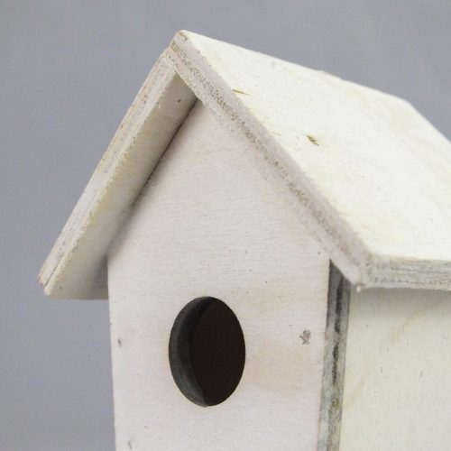 Fa madáretető fehér 6x6,7x10cm