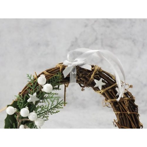 Fehér fa csillag vastag 3cm 40db/csomag