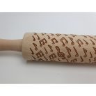 Kekszmintázó sodrófa - Hangjegy 38cm