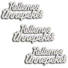 Kellemes Ünnepeket felirat fehér15cm 3db/csomag