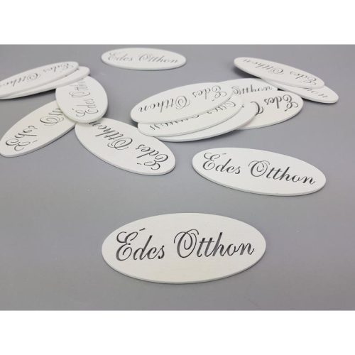 "Édes otthon" ovál táblák fehér 5db/cs