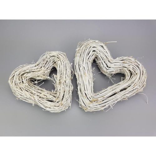 Fonott vessző szív dekoráció lukas 27cm