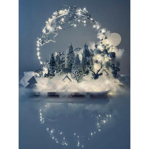 Fém karika ezüst 35cm