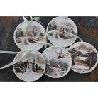 Fa kör lap lyukkal natúr 15cm 5db/csomag