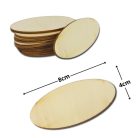 Natúr fa ovál tábla 4x8cm 12db/csomag