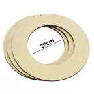 Natúr fa karika koszorú alap 20cm 3db/csomag