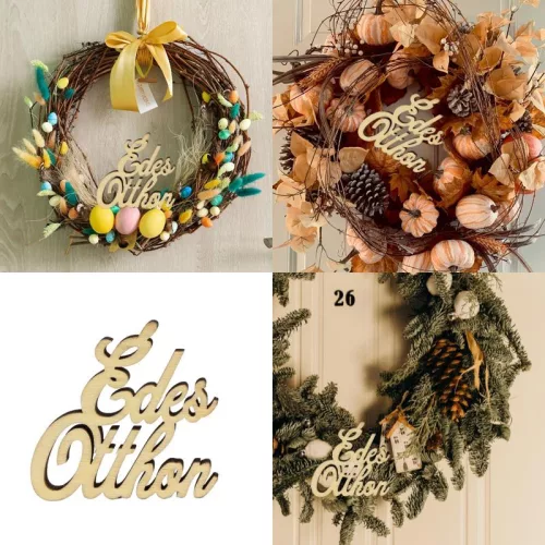 Natúr fa édes otthon felirat 4db/csomag