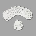 Fehér kunyhó 6cm 12db/csomag