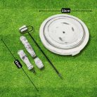 Kétszintes kínáló tál fából fehér 45cm