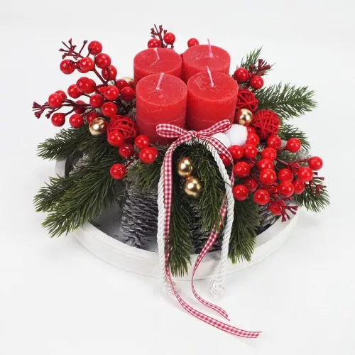 Fa tálca fehér 26cm
