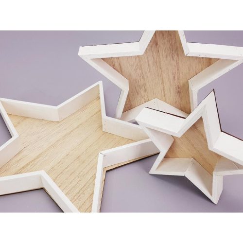 3 darabos fehér csillag tál szett