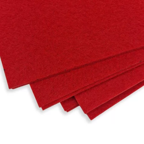 Filc lapok piros 25x25cm 10db/csomag