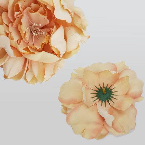 Babarózsa 13cm cirmos-barack