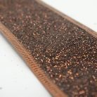 Karácsonyi szalag glitteres - csoki, drótos szegéllyel